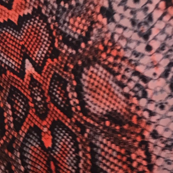 I.AM.GIA.NEW Bodysuit Snake Print Mock Neck Stretch Long Sleeve High Leg Animal - Picture 6 of 15